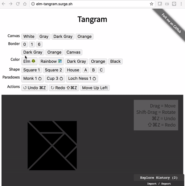 Undo and Redo using browsers history - Tangram